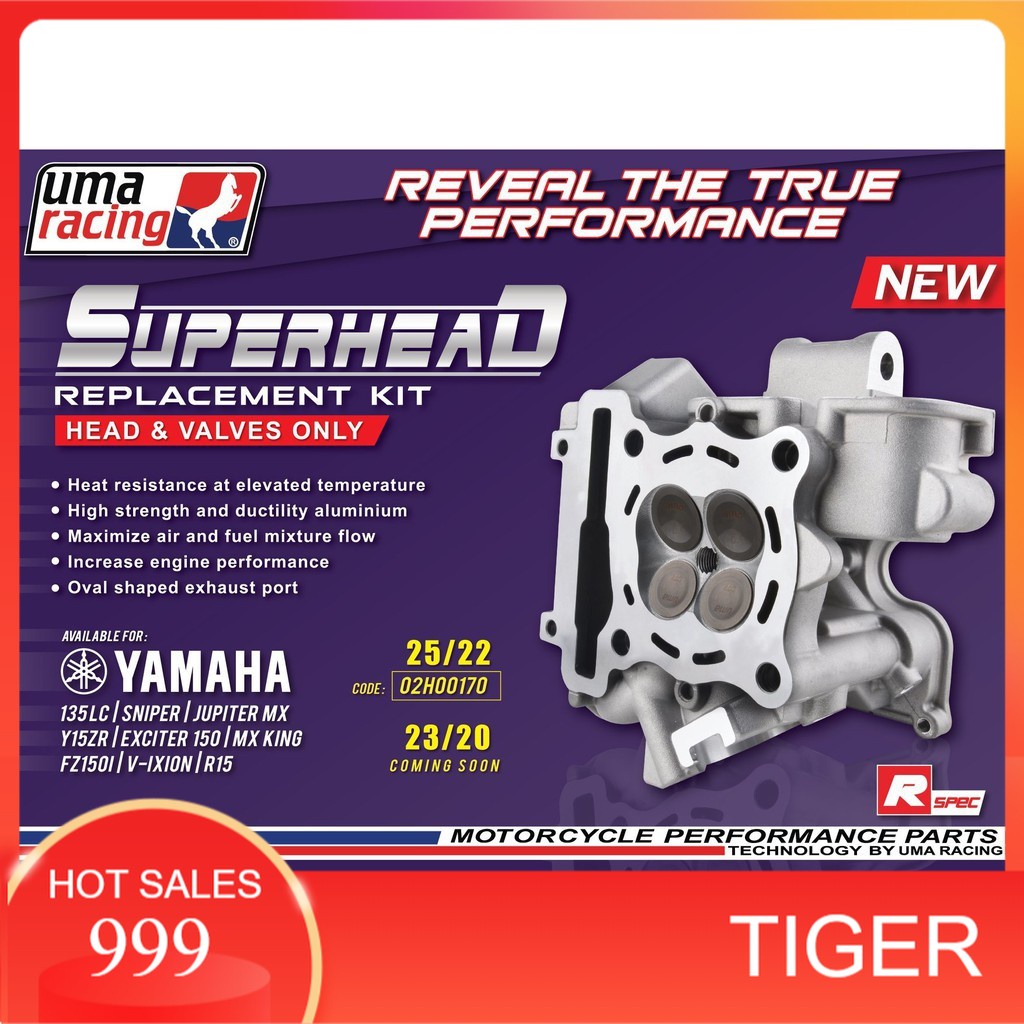 Uma Racing Superhead Block Kit Lc135 Lc 135 Yamaha Porting Pnp Oval ...