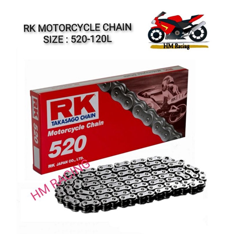 RK MOTORCYCLE CHAIN RANTAI MOTOR SIZE 520 - 120L | Shopee Malaysia