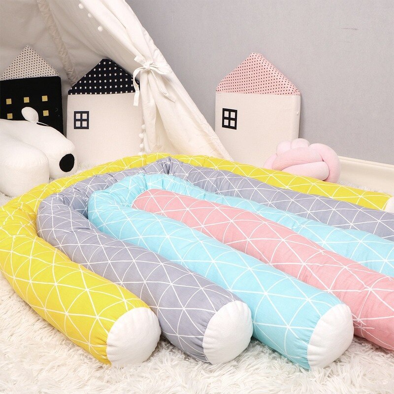 Long Pillow Children Bed Fence Baby Anticollision Pillows Bedside Soft Crib Bumper Children Newborn Cradle Bumpers Shopee Malaysia