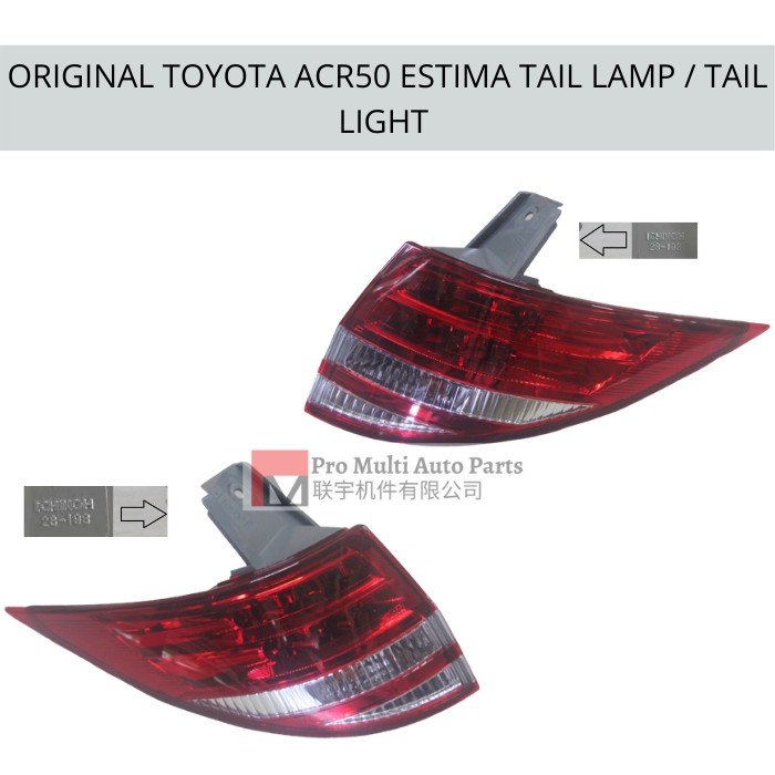 ORIGINAL TOYOTA ACR50 2007-2009 ESTIMA TAIL LAMP / TAIL LIGHT ASSY ...