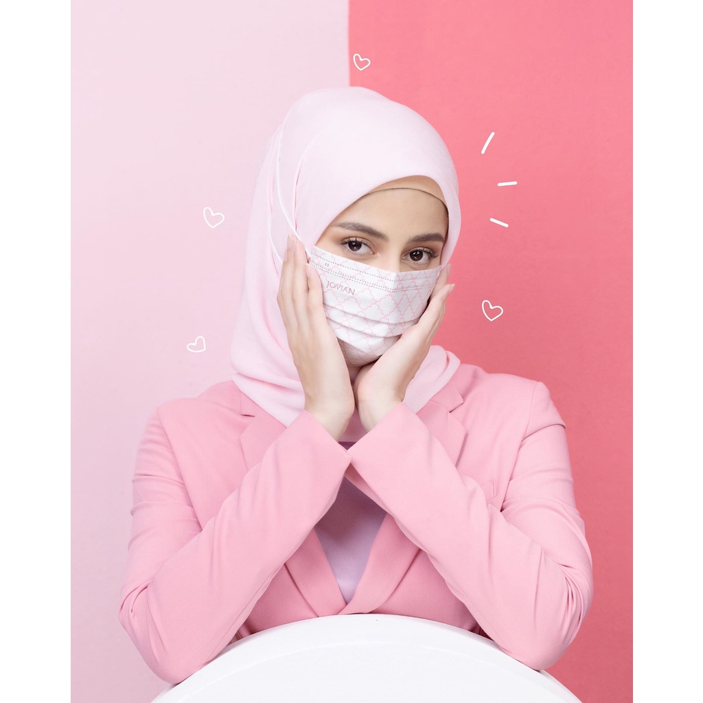 Jovian Headloop Mask Monogram Face Mask Hijab Jovian Mandagie HQ