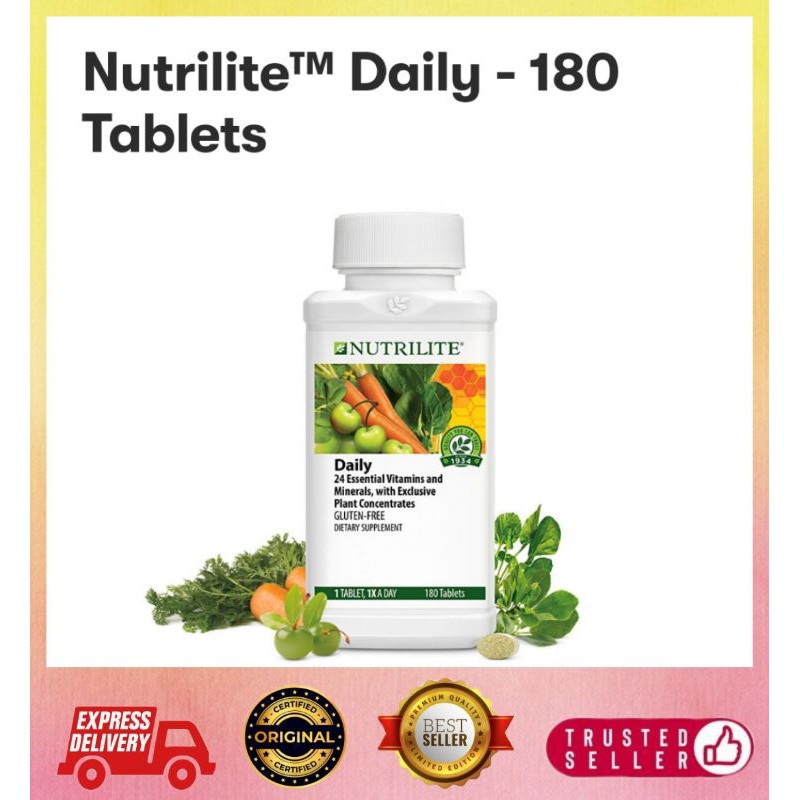 AMWAY NUTRILITE DAILY 180 TBL (MULTIVITAMIN DAILY) | Shopee Malaysia