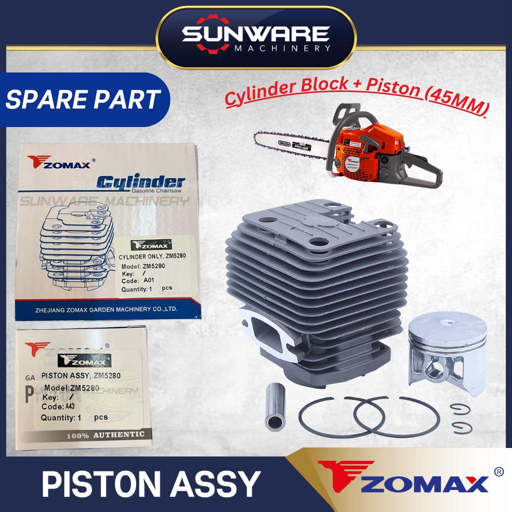 ZOMAX ZM5280 NEW WEST 588 Chainsaw Block Piston Assy / Cylinder Block