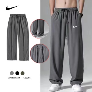 Men's Ice Silk Pants Loose Straight Casual Men's Summer Thin Quick-drying  Trousers Elastic Men's Sports Pants Z