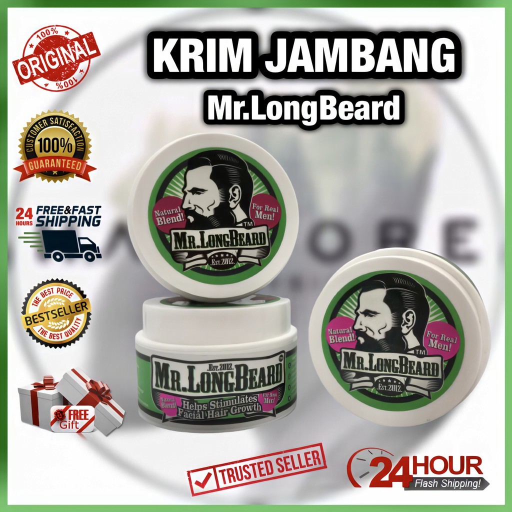 FACIAL HAIR CREAM BEARD CREAM BEARD OIL KRIM JAMBANG TONIK