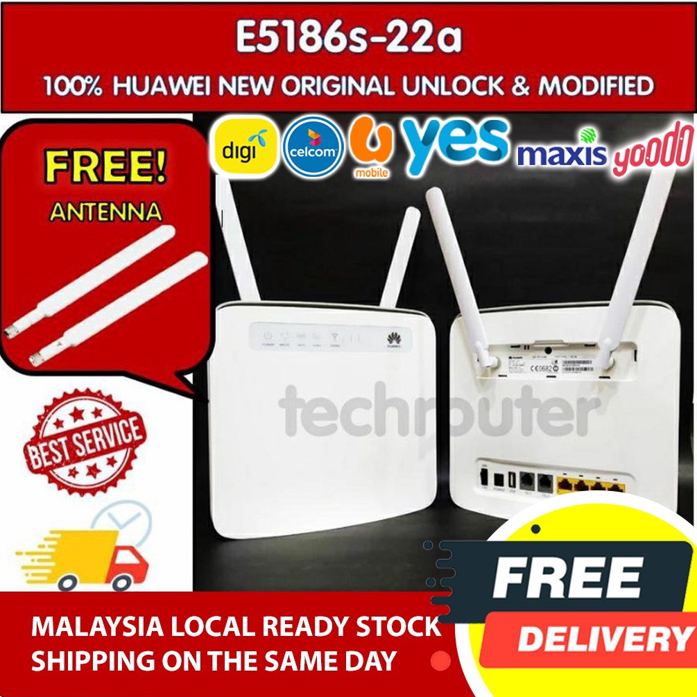 🔥[MODDED & UNLOCKED] HUAWEI E5186 E5186-22 E5186s-22a LTE Cat6 300mbps ...