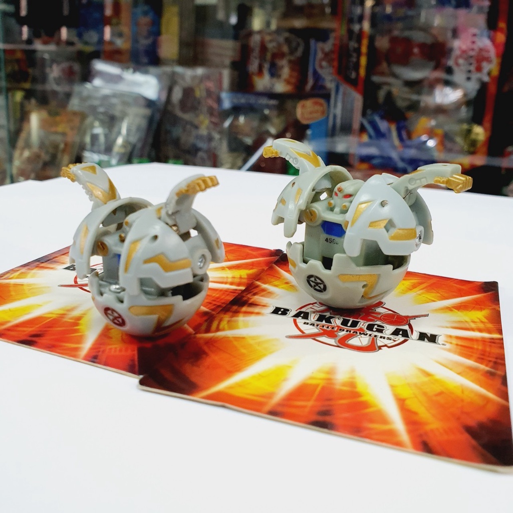 RARE AUTH BAKUGAN Battle Brawlers B1 + B2-DNA POWER Light Transformable ...