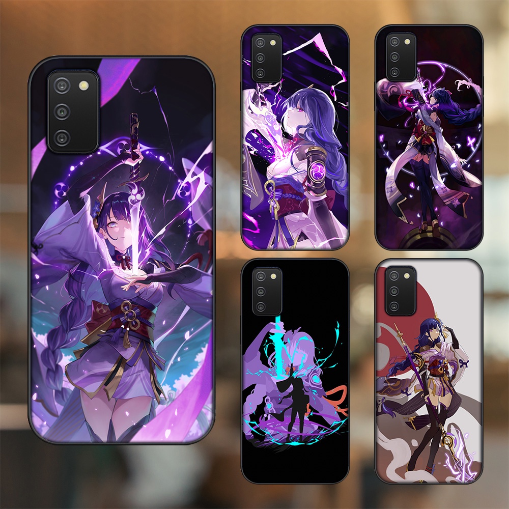 Samsung A03S case with black border printed with Raiden Shogun Genshin ...