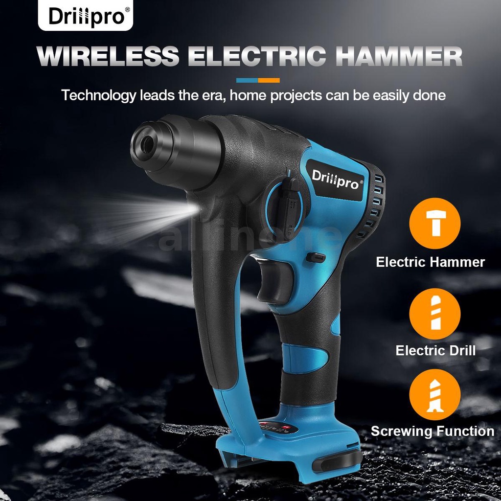 Drillpro 720W SDS Brushless Electric Hammer Impact Cordless Drill