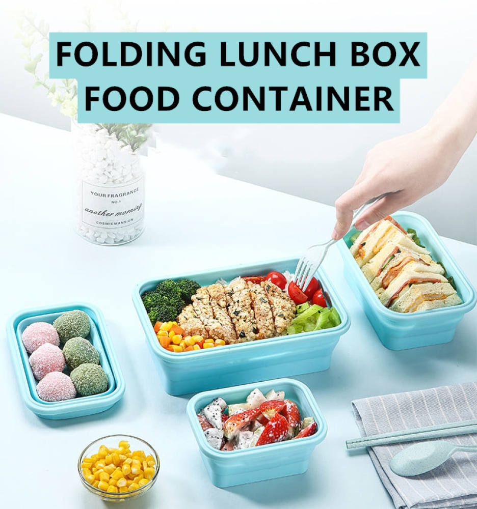 Food Lunch Box Food Storage Container Leak proof Microwaveable Silicone