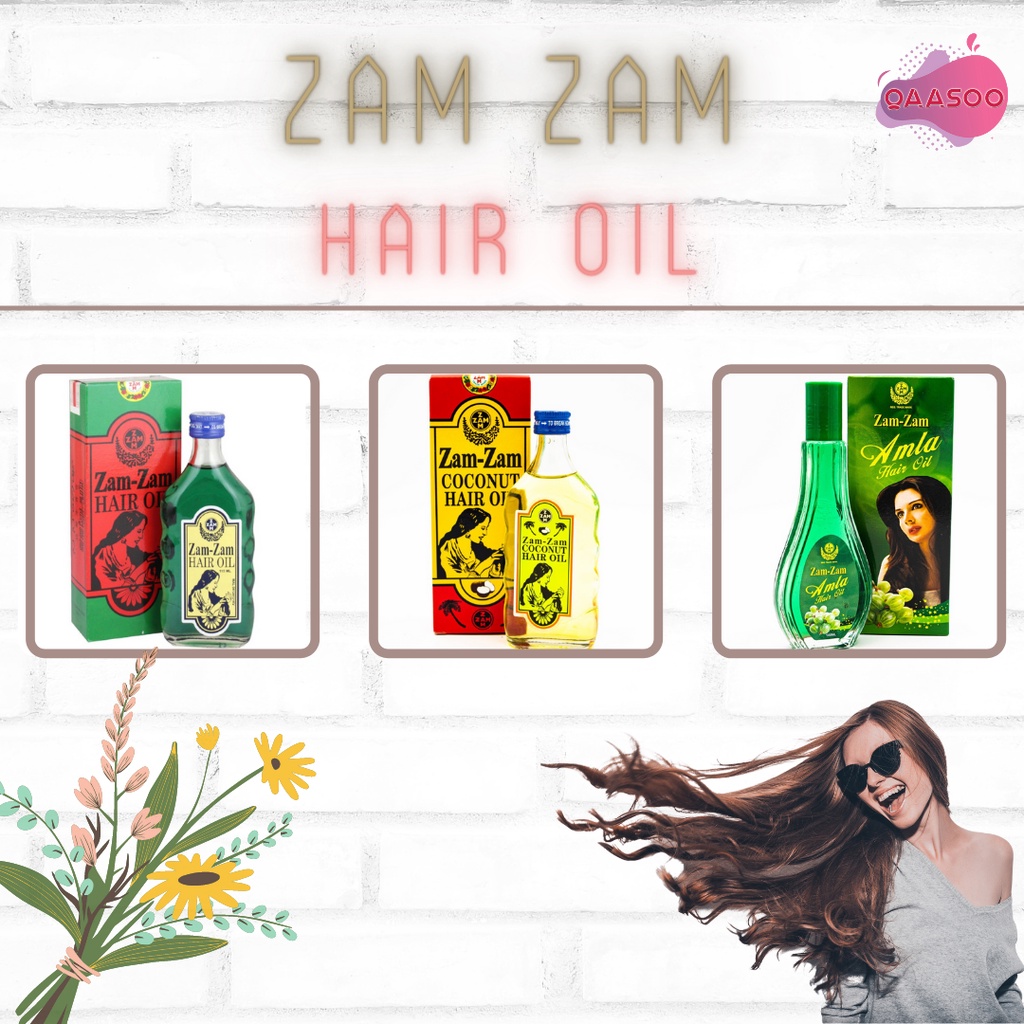 Zam Zam Hair Oil Original Coconut Amla Herbal Vitamin E 115ML