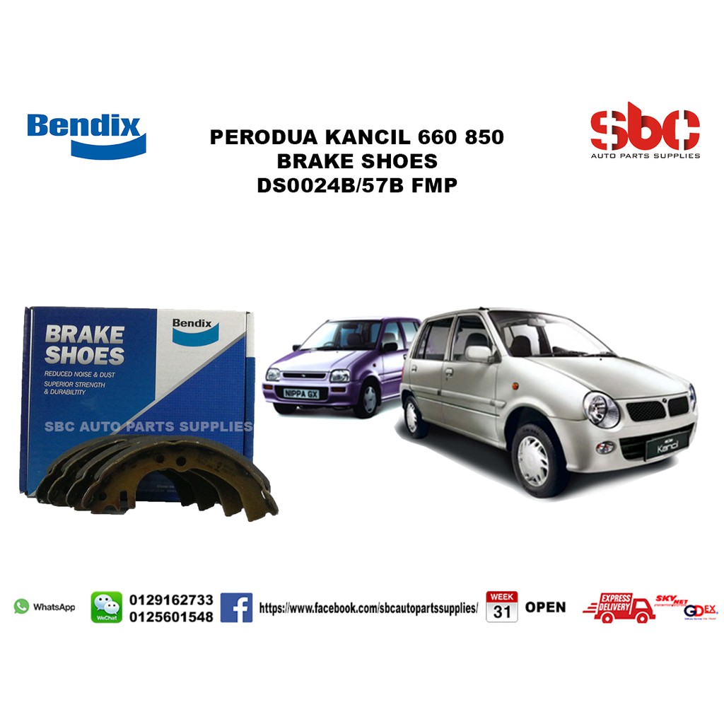 PERODUA KANCIL 660 850 REAR BRAKE SHOES (BENDIX) Shopee Malaysia