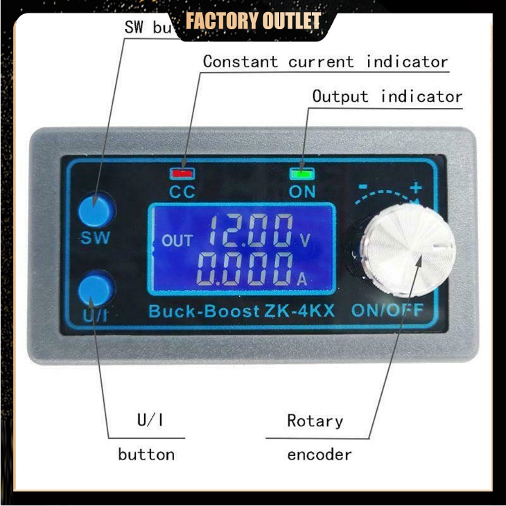DC-DC 0.5-30V 4A CC CV Regulator LCD Display Buck-Boost Converter Power