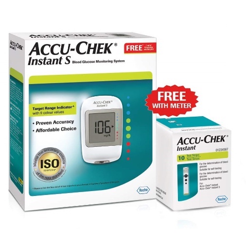 ACCU-CHEK INSTANT S BLOOD GLUCOSE KIT / STARTER KIT (with test strips ...