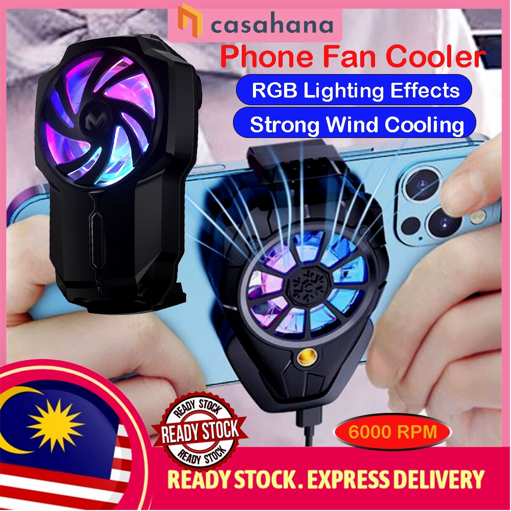 🔥SMARTPHONE RGB FAN COOLER🔥 3 Speed Adjustments Cooling Radiator ...