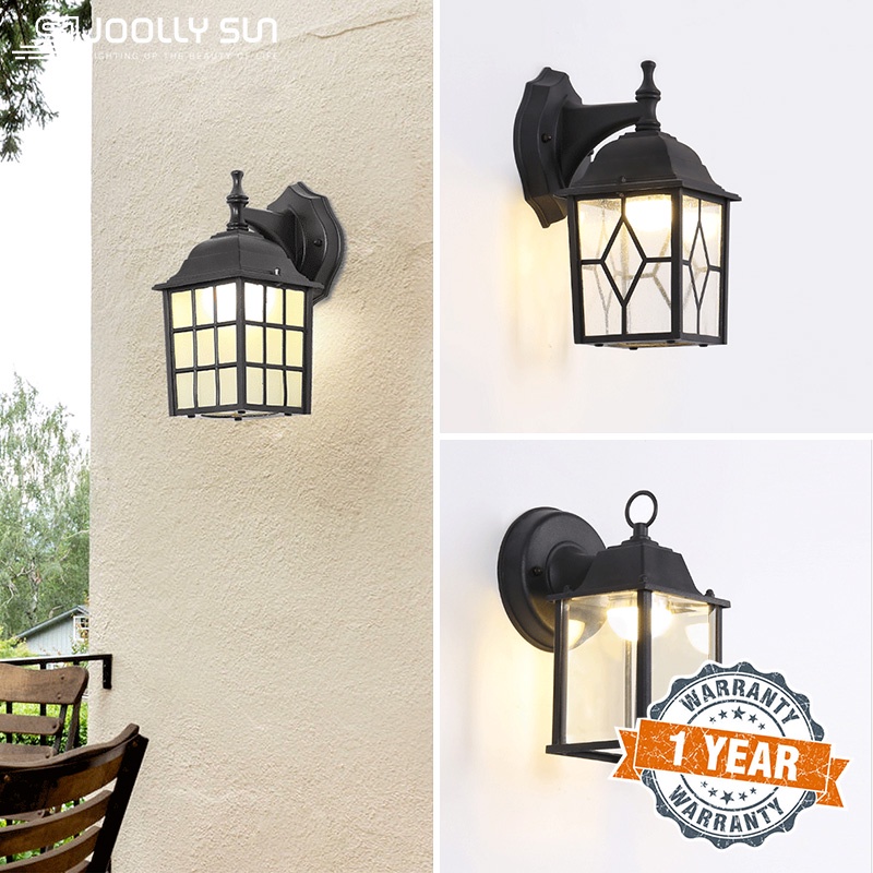 Outdoor Wall Light E27 Vintage Wall Lamp Waterproof Lampu Dinding Home