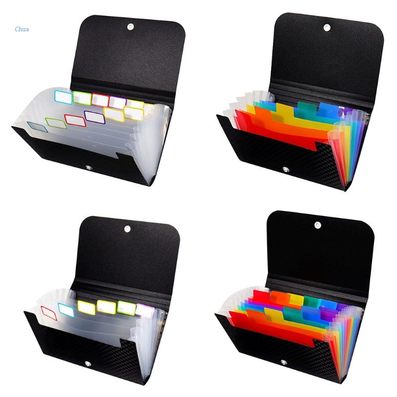 Chua Portable Receipt Folder Accordion Folder A6 Expandable File Wallet for Women Men Shopee