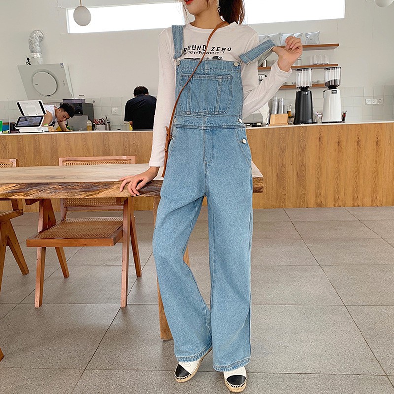 Ready Stock Women High Waist Skinny Full Length Loose Stretch Overall ...