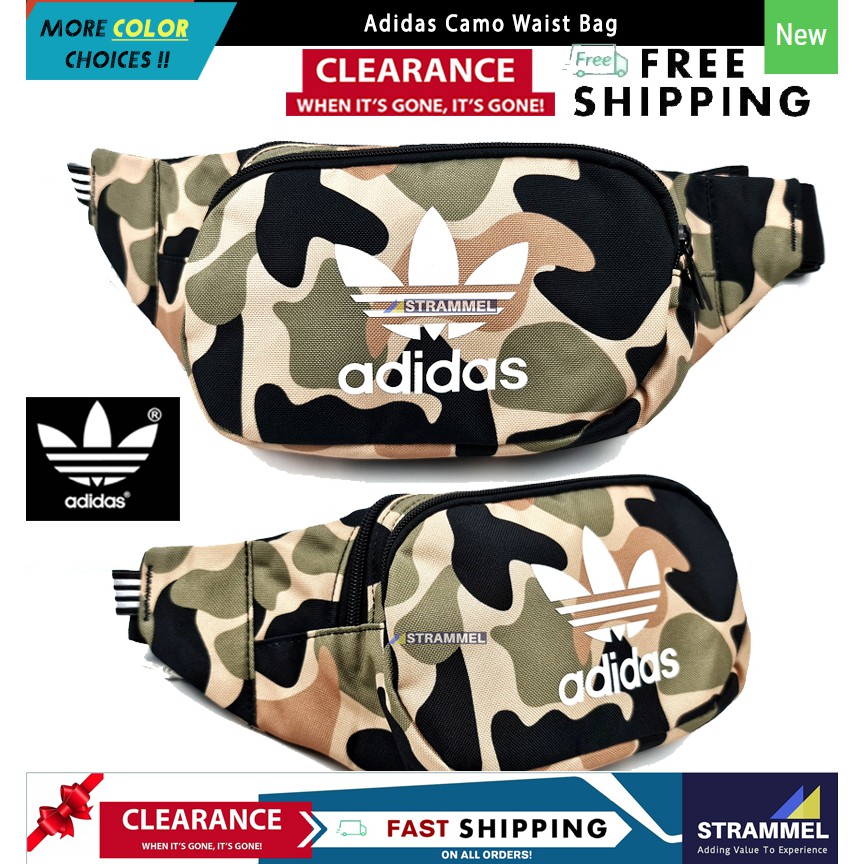 100 Authentic Adidas Originals Camo Waist Bag 2 Litre Crossbody Bag Waist Pack Pouch Chest Bag Bum Bag Sling Bag Shopee Malaysia