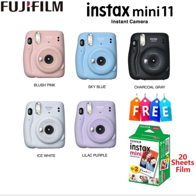 instax mini 11 [NEW] FREE BATTERIES !!! (FILM EXCLUDED) | Shopee Malaysia
