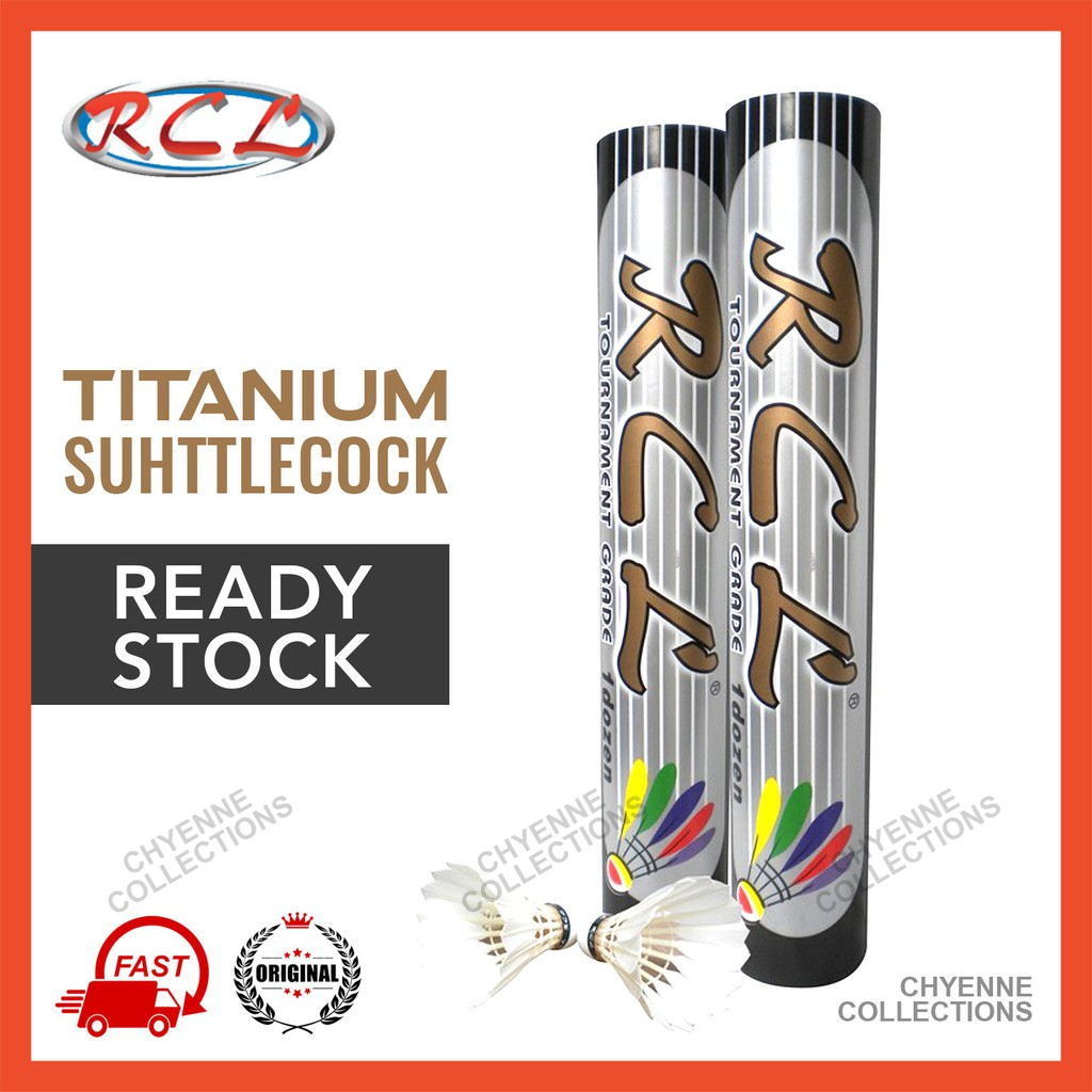 Original RCL Titanium Shuttlecock • 76 77 • Tournament Grade Bola Bulu ...