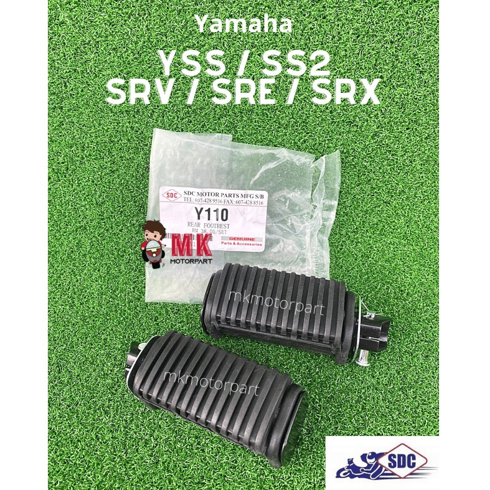 (SDC) REAR STEP FOOTREST Yamaha Y110 / SS2 / SRE / SRV / SRX / Y100 ...