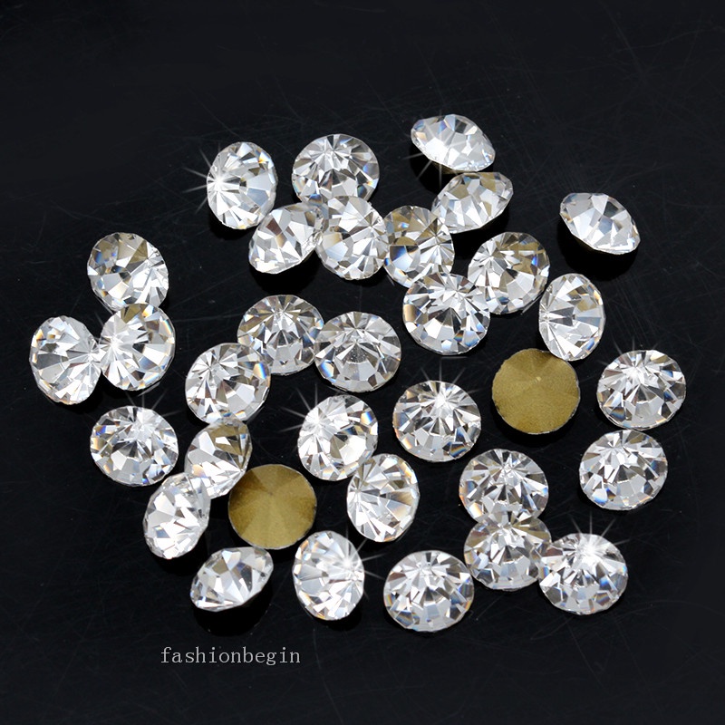 1440pcs/bag ss1-ss20 shiny Clear Czech Crystal Rhinestone Cone Round ...