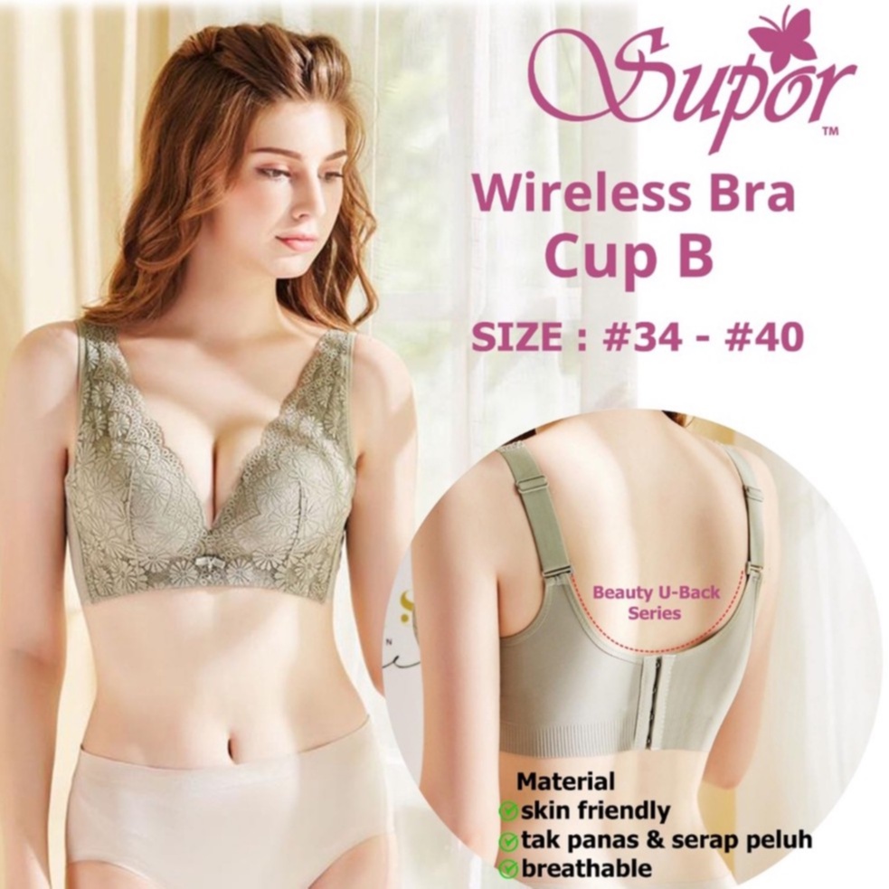 Bra Push Up Shaping Skin Friendly Wireless Cotton Breathable