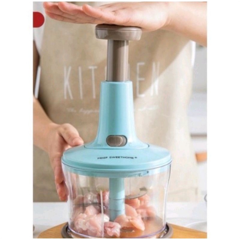 Manual Meat Grinder Chop Chopped Spice Seasoning 2 Liter Capacity