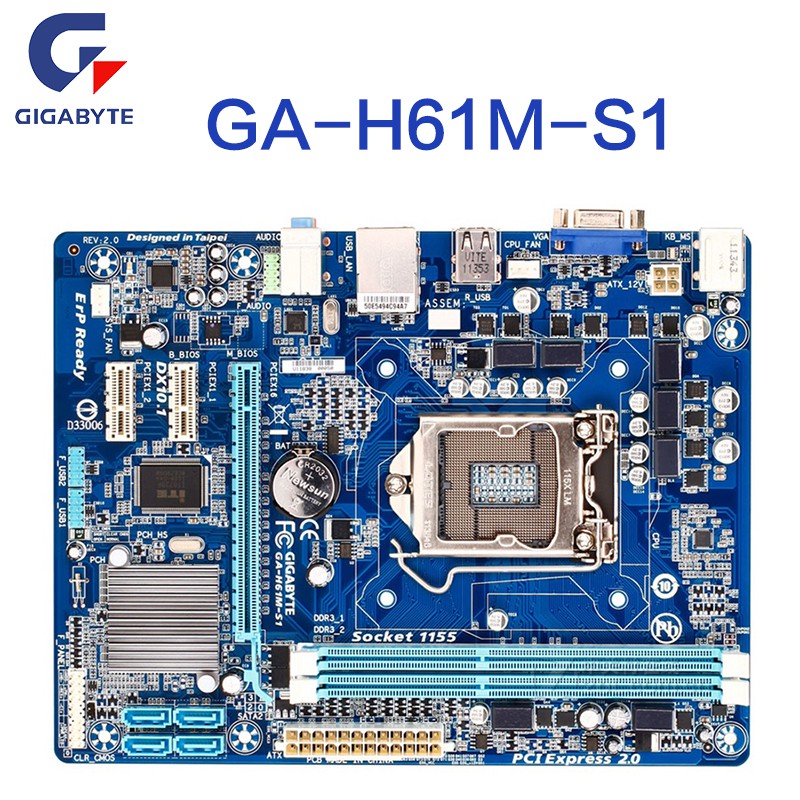Gigabyte H61 motherboard GAH61MDS2 S1 D1 hd2 /H61Ms2ph DDR3 computer