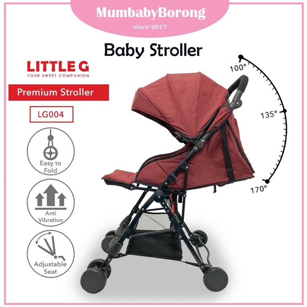 (1 Year Warranty) Little G LG004 Detachable Arm Rest Baby Stroller ...