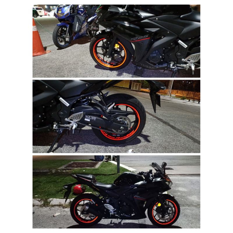 sticker rim yamaha R25 (side line + inner) (depan belakang 2rim ...