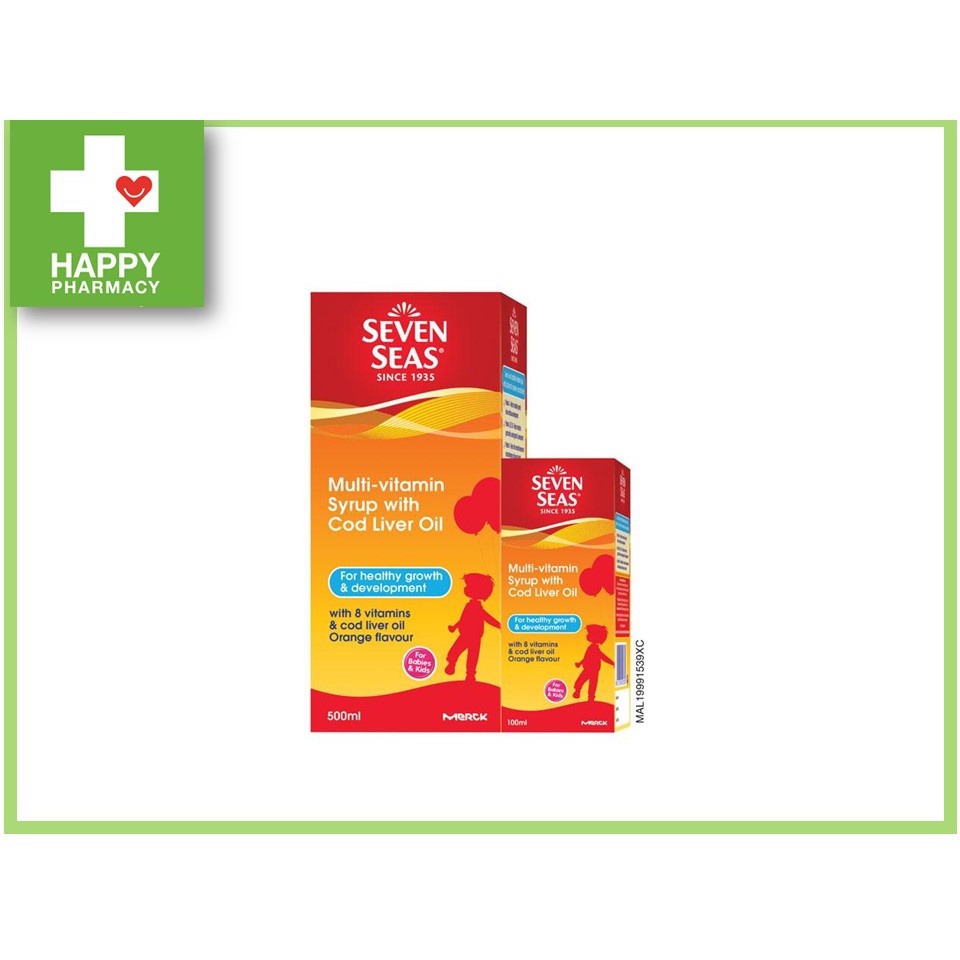 SEVEN SEAS MULTI-VITAMIN SYRUP WITH COD LIVER OIL 500mL + 100mL ...