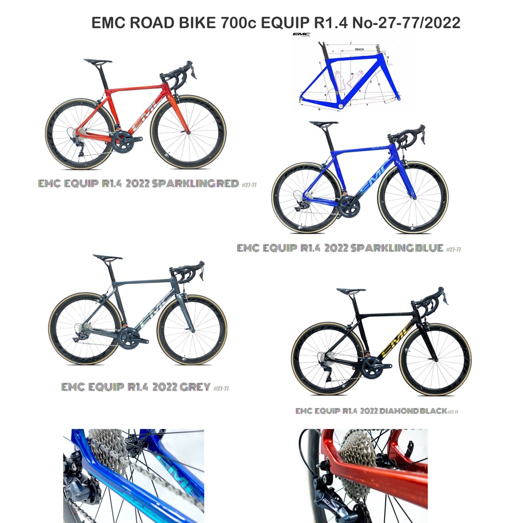EMC ROAD BIKE 700c EQUIP R1.4 No 27 77 2022 Shopee Malaysia