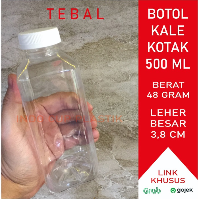 HITAM 500ml Thick Box Kale Bottle/500Ml Thick Kale Plastic Bottle (48gr ...