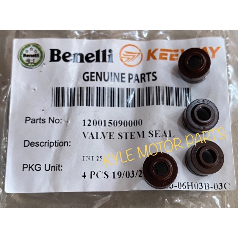 BENELLI RFS150 VALVE SEAL ORIGINAL 100% | Shopee Malaysia