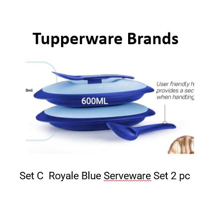 Tupperware Blossom Serveware Set / Tupperware Royale Blue Serverware ...