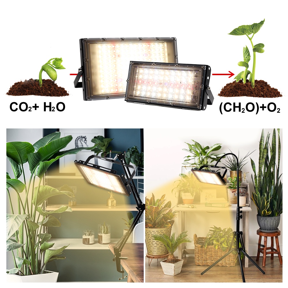 Full Spectrum LED Grow Light 50W 100W 150W Plant Growing Lamp + EU Plug ...