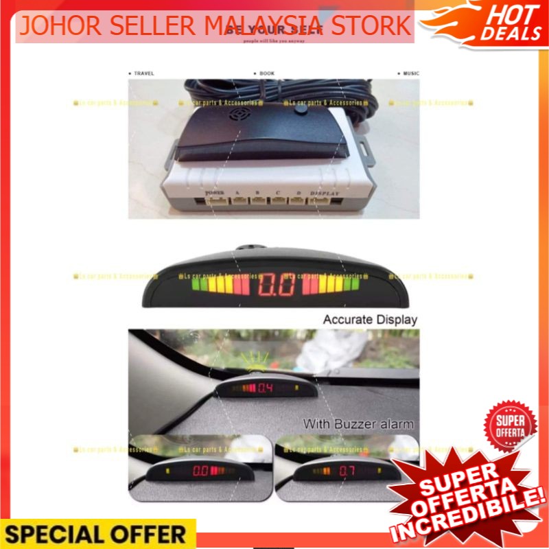 One set Car reverse parking sensor 4pcs with digital system safe ...