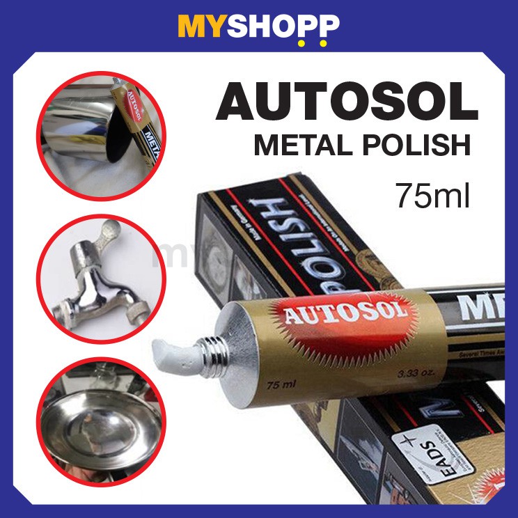 [100 Original] Autosol Metal Polish 75ml / Chrome Remover Polish Logam