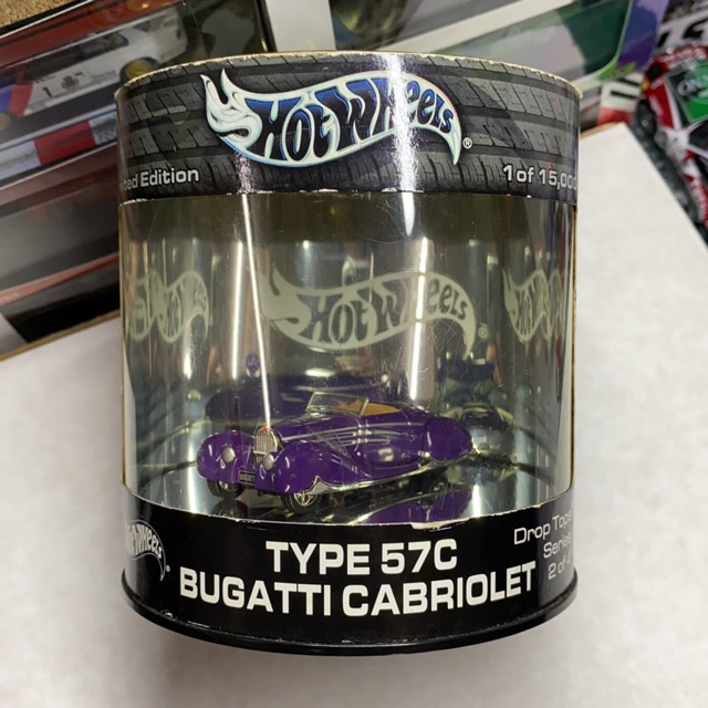 Hot Wheels HTF 2003 Oil Cans Type 57C Bugatti Cabriolet Drop Trop