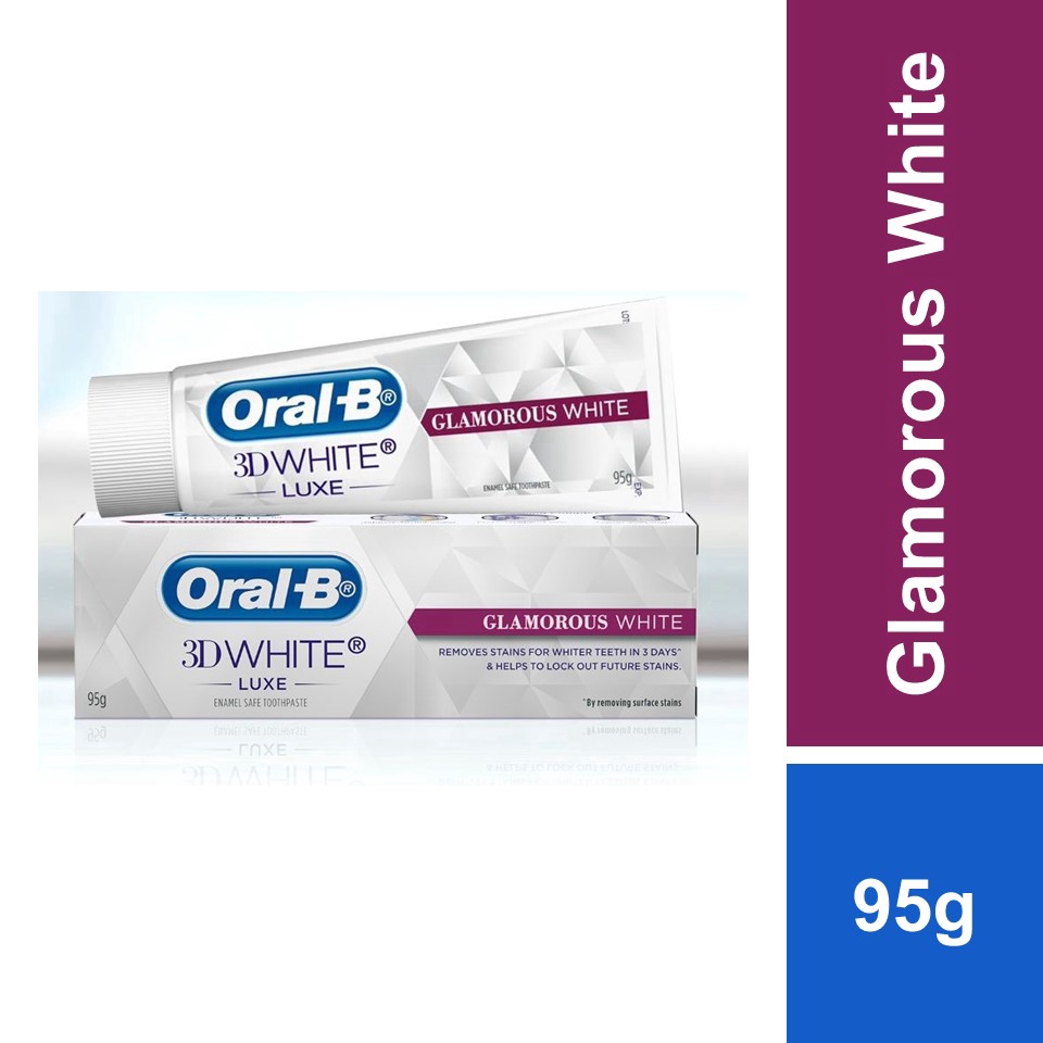 Oral-B 3DWHITE Luxe Glamorous White Toothpaste (95g) | Shopee Malaysia