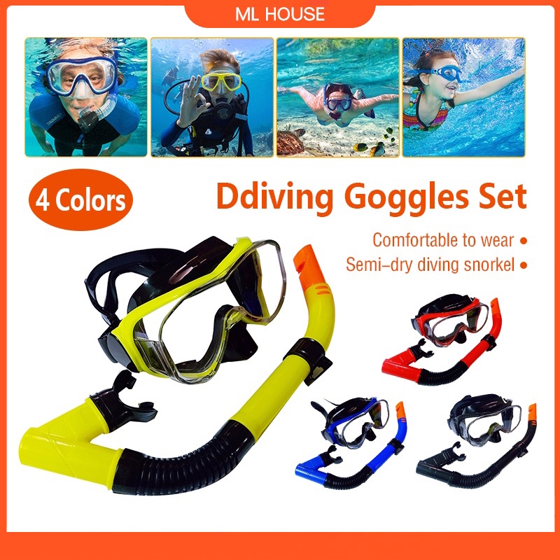 Professional Snorkeling Mask Set Kids & Adult Diving Masks Anti-fog ...