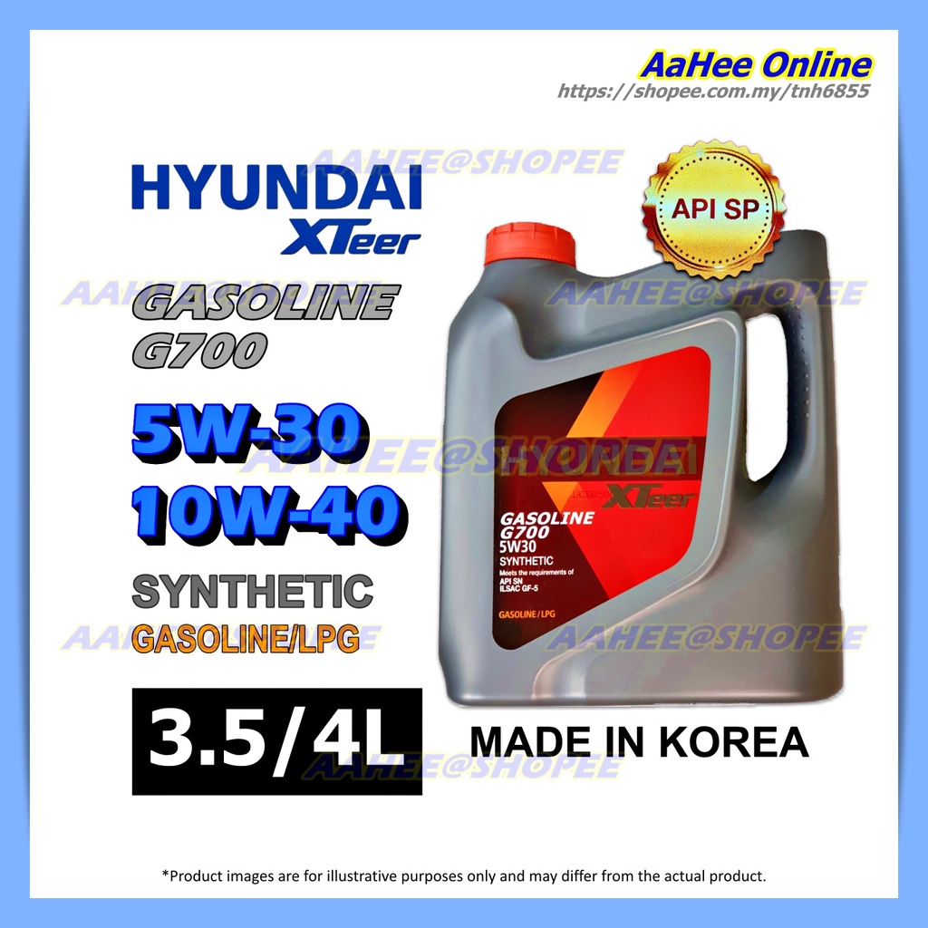 HYUNDAI XTeer GASOLINE G700 5W30 10W40 Semi SYNTHETIC GASOLINE/LPG 5W ...