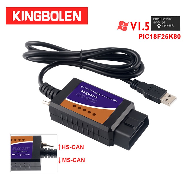 ELM327 USB V1.5 modified for Ford Forscan ELMconfig hidden function ...