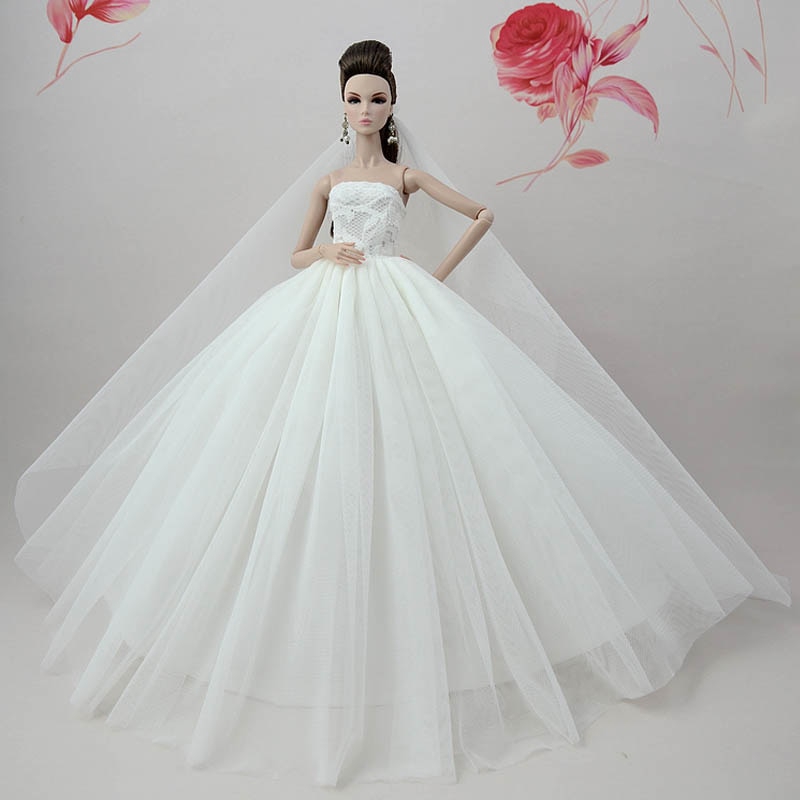 Barbie white gown online