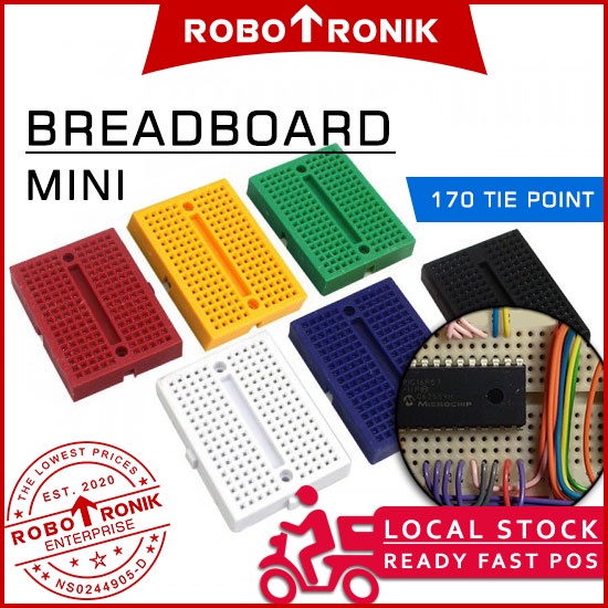 Solderless Breadboard (Mini Size) 170 tie point bread board | Shopee ...