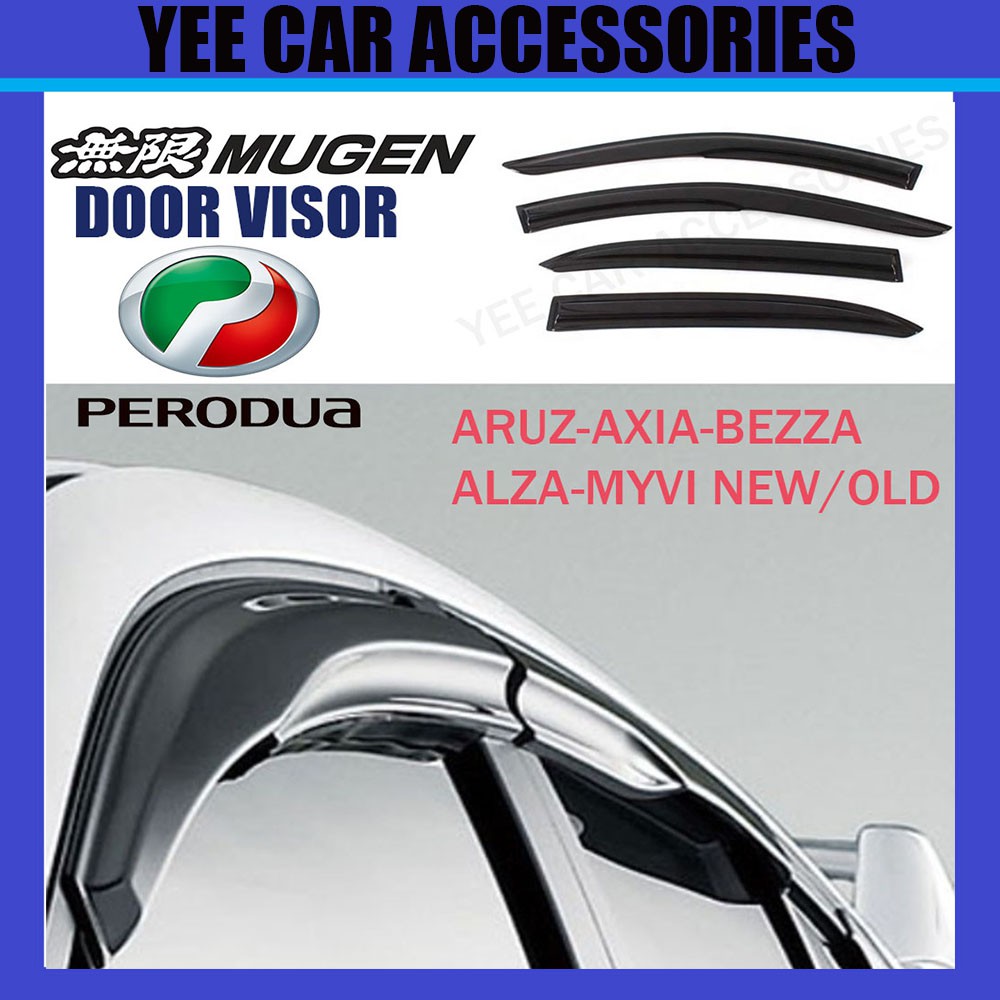 Mugen Air Press Window Door Visor Wind Deflector Perodua Aruz Myvi Alza ...