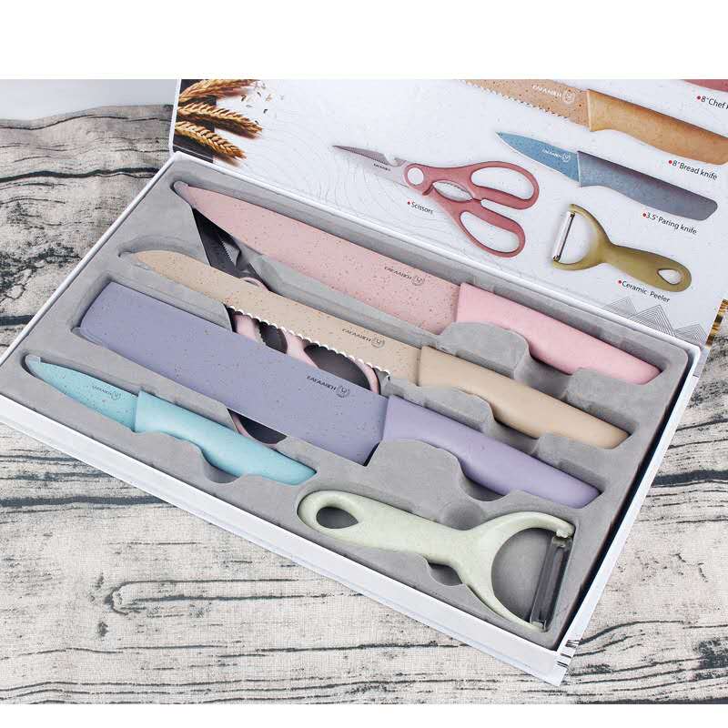 6 In 1 Evcrierh Corrugated knife KITCHEN SCISSORS, KNIFE SET & 7 in 1