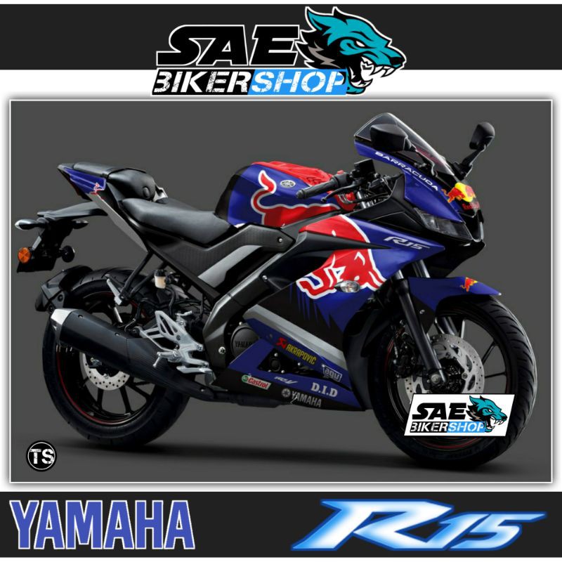 Decal FULLBODY R15 V3 REDBULL RACE BLUE DEVIL | Shopee Malaysia